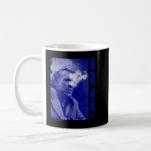 Music Retro Charles Bukowski Geschenke für Filmfan Kaffeetasse (Links)