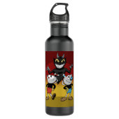 Music Retro Game Cuphead Run und Shoot Coole Grafi Edelstahlflasche (Vorderseite)