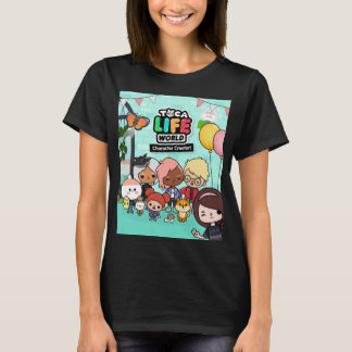 Music Retro Manga Toca Boca Anime Niedlich Graphic T-Shirt