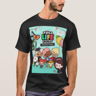 Music Retro Manga Toca Boca Anime Niedlich Graphic T-Shirt