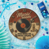 Music Room Vinyl Record Pappteller (Party)