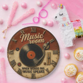 Music Room Vinyl Record Pappteller (Party)