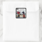 Music Royalties Funny Square Stickers (Tasche)