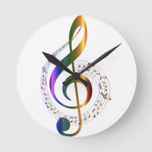 Music Runde Wanduhr