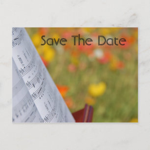 Music Save the Date Postcard Ankündigungspostkarte