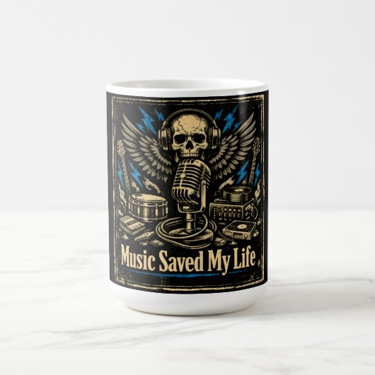 Music Saved My Life – Emotional Power Music Kaffeetasse (Mittel)