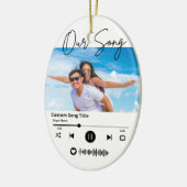 Music Scannable Code Our Song Couple Weihnachten Keramik Ornament (Links)