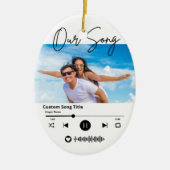 Music Scannable Code Our Song Couple Weihnachten Keramik Ornament (Vorne)