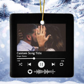 Music Scannable Code Personalisiert Song Weihnacht Keramikornament