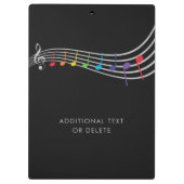 Music School Children Rainbow Choir Lehrer Klemmbrett (Rückseite)