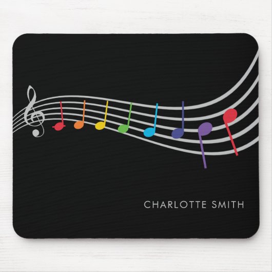 Music School Office Chor Lehrer Rainbow Mousepad (Vorne)