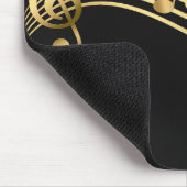 Music School Office Elegante Gold Noten Mousepad (Ecke)