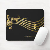 Music School Office Elegante Gold Noten Mousepad (Mit Mouse)
