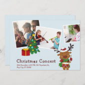 Music School Schüler Weihnachtskonzert Collage Einladung (Vorne/Hinten)