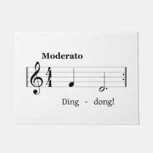 Music Score für Doorbell Sound - Humorvolle Begr Fußmatte