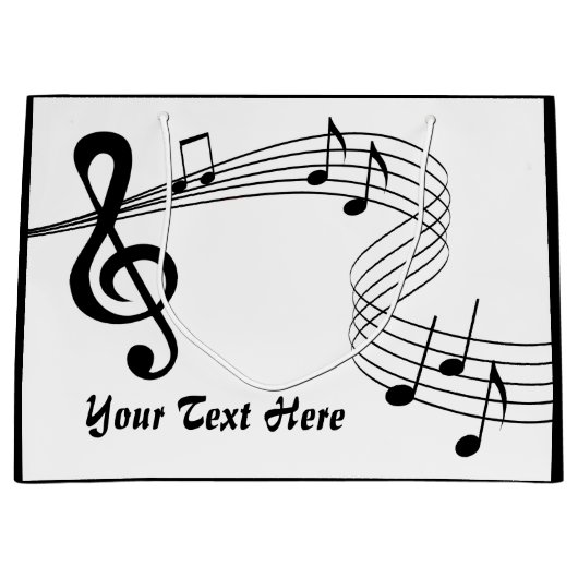 Music Score Große Geschenktasche Geschenktüte (Vorderseite)