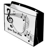 Music Score Große Geschenktasche Geschenktüte (Rückseite Schrägansicht)