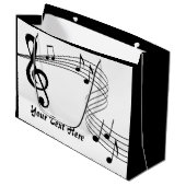 Music Score Große Geschenktasche Geschenktüte (Vorderseite Schrägansicht)
