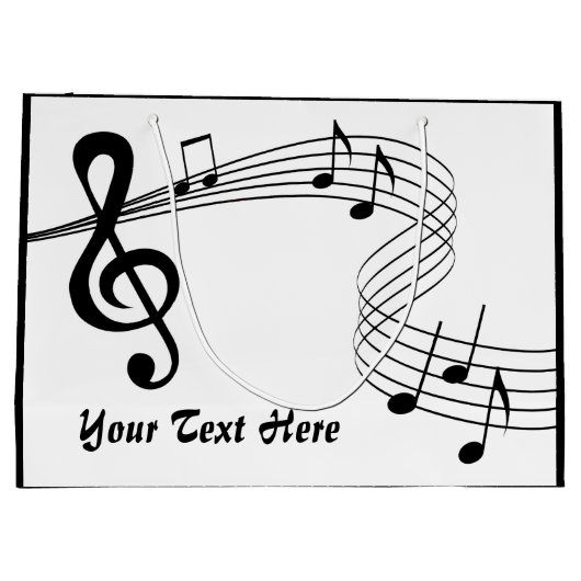 Music Score Große Geschenktasche Große Geschenktüte (Rückseite)