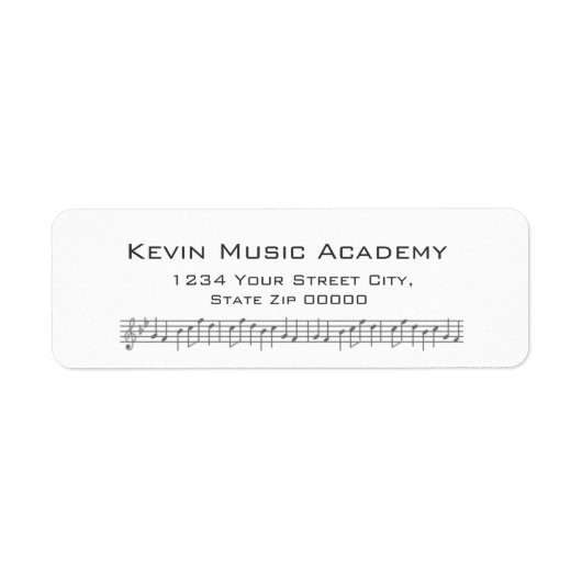 "Music Score"-Rücksendeadressen-Aufkleber (Vorne)