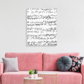 Music Score von Johann Sebastian Bach Leinwanddruck (Insitu (Wohnzimmer))
