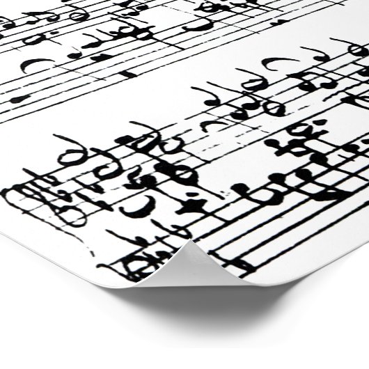 Music Score von Johann Sebastian Bach Poster (Ecke)