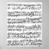 Music Score von Johann Sebastian Bach Poster (Vorne)