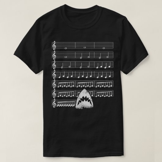 Music Shark Funny T-Shirt (Design vorne)