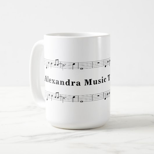Music Sheet Kaffeetasse (Vorderseite Links)
