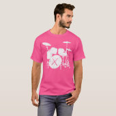 Music Shirt Drum Set mit Drum Sticks Silhouette (Vorne ganz)