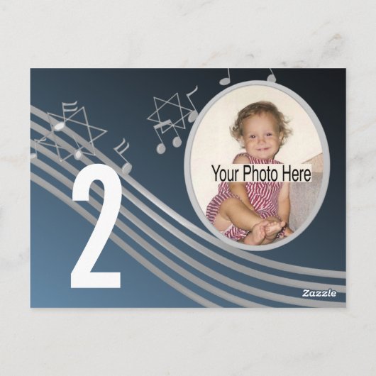 Music Silver BlueFoto Tischnummer (Rückseite)