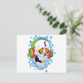 Music Skull Postkarte (Stehend Vorderseite)
