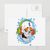 Music Skull Postkarte (Vorne/Hinten)