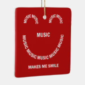 Music Smile Keramik Ornament (Rechts)