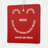 Music Smile Keramik Ornament (Links)