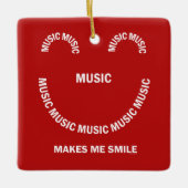 Music Smile Keramik Ornament (Vorderseite)