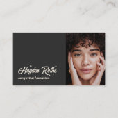 Music Songwriter Black Foto QR Code Visitenkarte (Vorderseite)