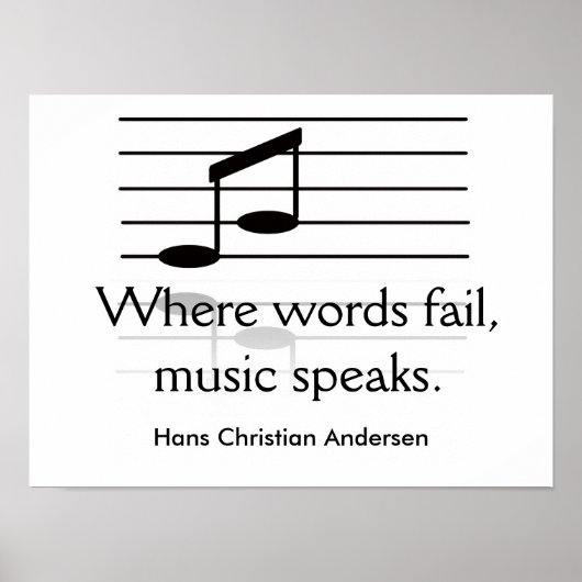 Music speaks - art print poster (Vorne)