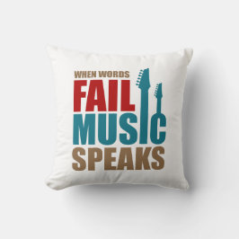 Music Speaks Typo Kissen