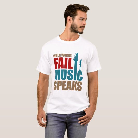 Music Speaks Typo T-Shirt (Vorne ganz)