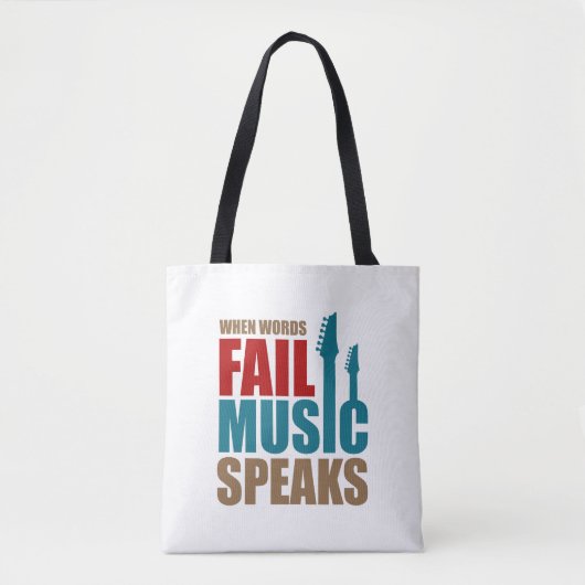 Music Speaks Typo Tasche (Vorderseite)