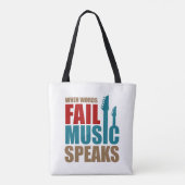 Music Speaks Typo Tasche (Rückseite)