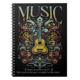 Music Spiral Notebook Gitarre Notizblock