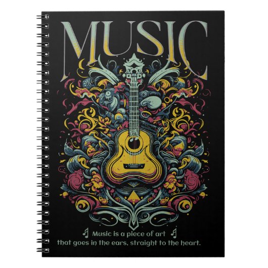 Music Spiral Notebook Gitarre Notizblock (Vorderseite)