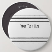 Music Stave Lines Musical Staff Words Abzeichen Button (Vorne & Hinten)