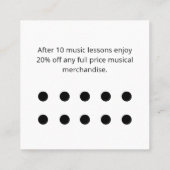 Music Store Gold Einfache Treble Clef Discount Treuekarte (Rückseite)