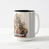 Music Store Music Kurse Zweifarbige Tasse (VorderseiteRechts)