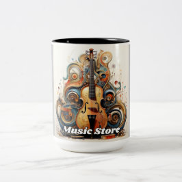Music Store Music Kurse Zweifarbige Tasse