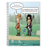 Music Streaming Funny Puffer Notebook Notizblock (Vorderseite)