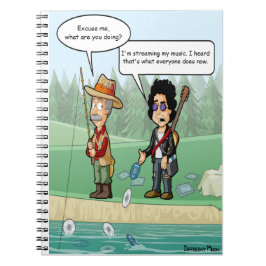 Music Streaming Funny Puffer Notebook Notizblock